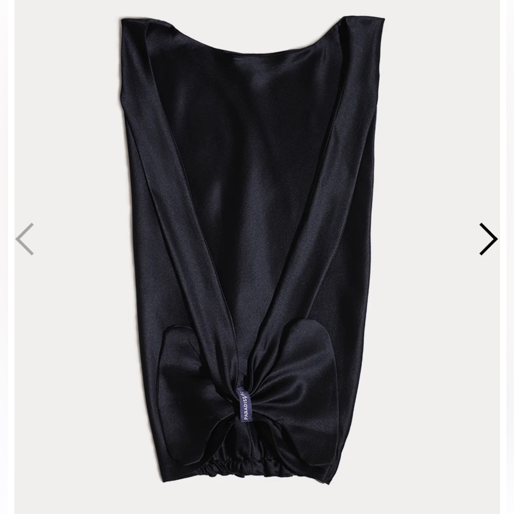 Jet Black Silk Paradise Fold